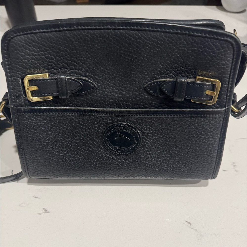 Vintage Dooney & Bourke leather Black Crossbody Bag